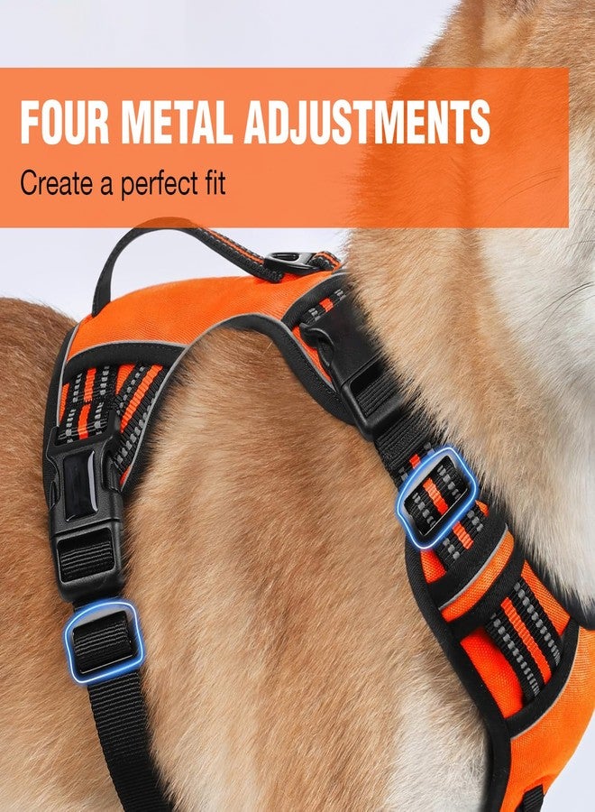 Lyrovo Adjustable No-Pull Dog Harness with Leash Set for Small, Medium & Large Dogs - Reflective, Breathable, Comfortable Vest Harness for Training & Walking (Orange, S (4-13Kg)) - Image 4